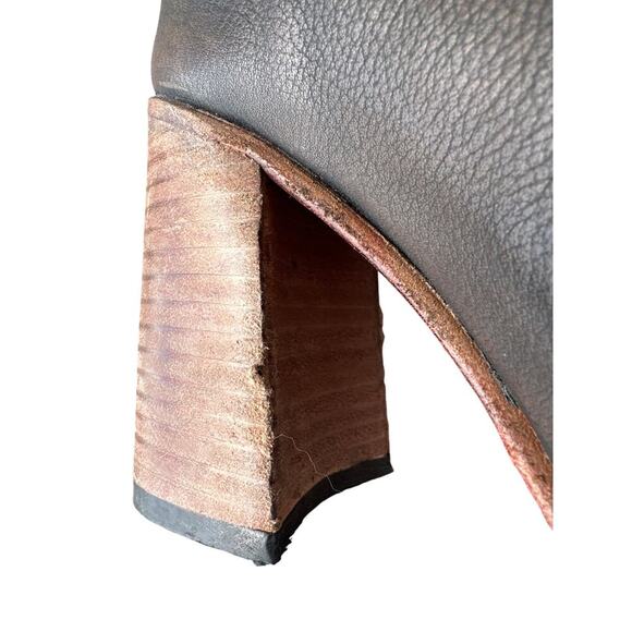 Freebird Topaz Black Brown Leather Heel Sandals Size 8 - Picture 6 of 10